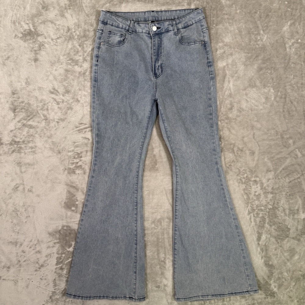 Gilipur Flare Jeans Womens XL 31 Blue High Rise Bell Bottom Stretch Denim